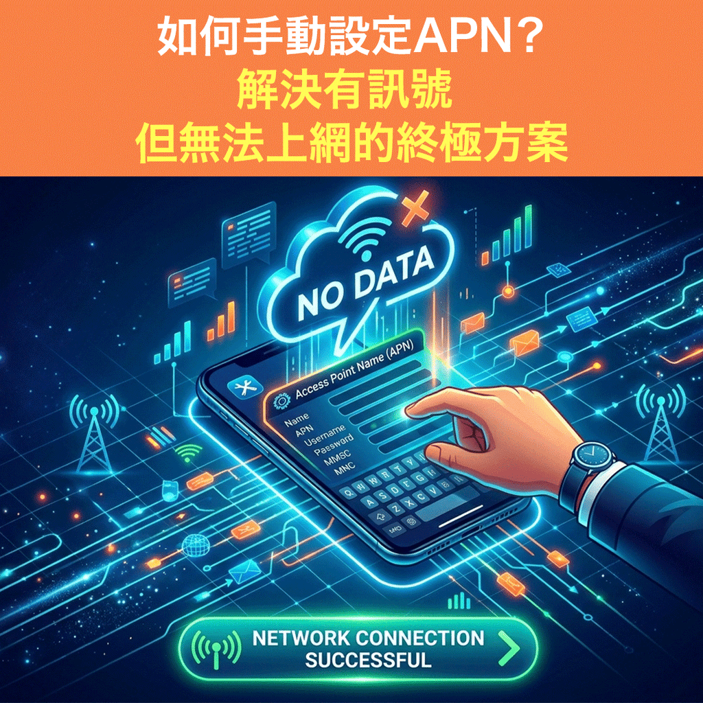 如何手動設定APN？解決有訊號 但無法上網的終極方案丨電話卡eSIM
