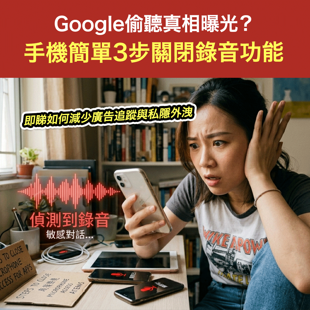 Google偷聽真相曝光？iPhone、Android手機簡單3步關閉錄音功能 有效減少廣告追蹤與私隱外洩
