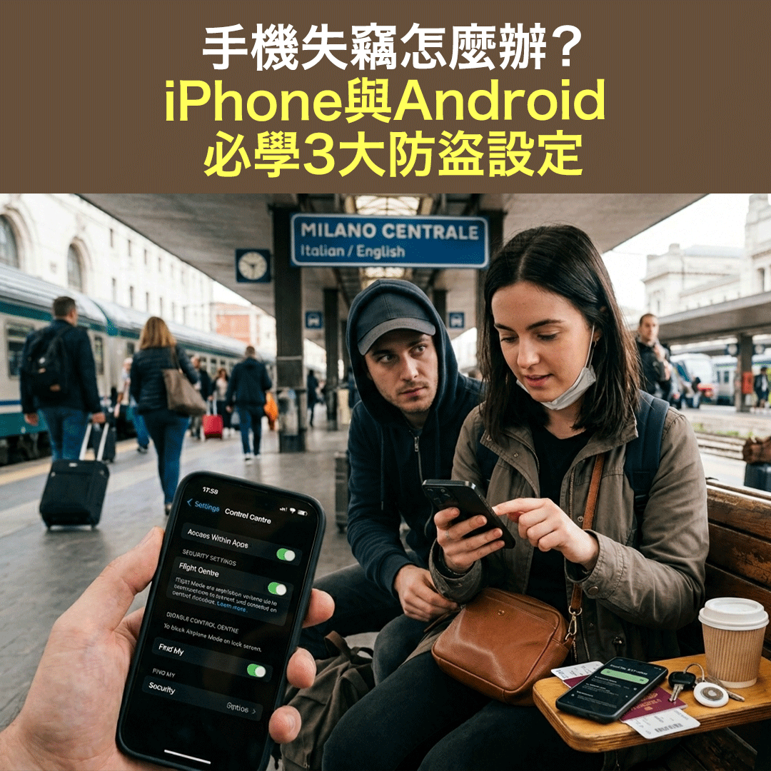 手機失竊怎麼辦？防止飛行模式切斷定位！iPhone與Android必學3大防盜設定丨旅遊必讀