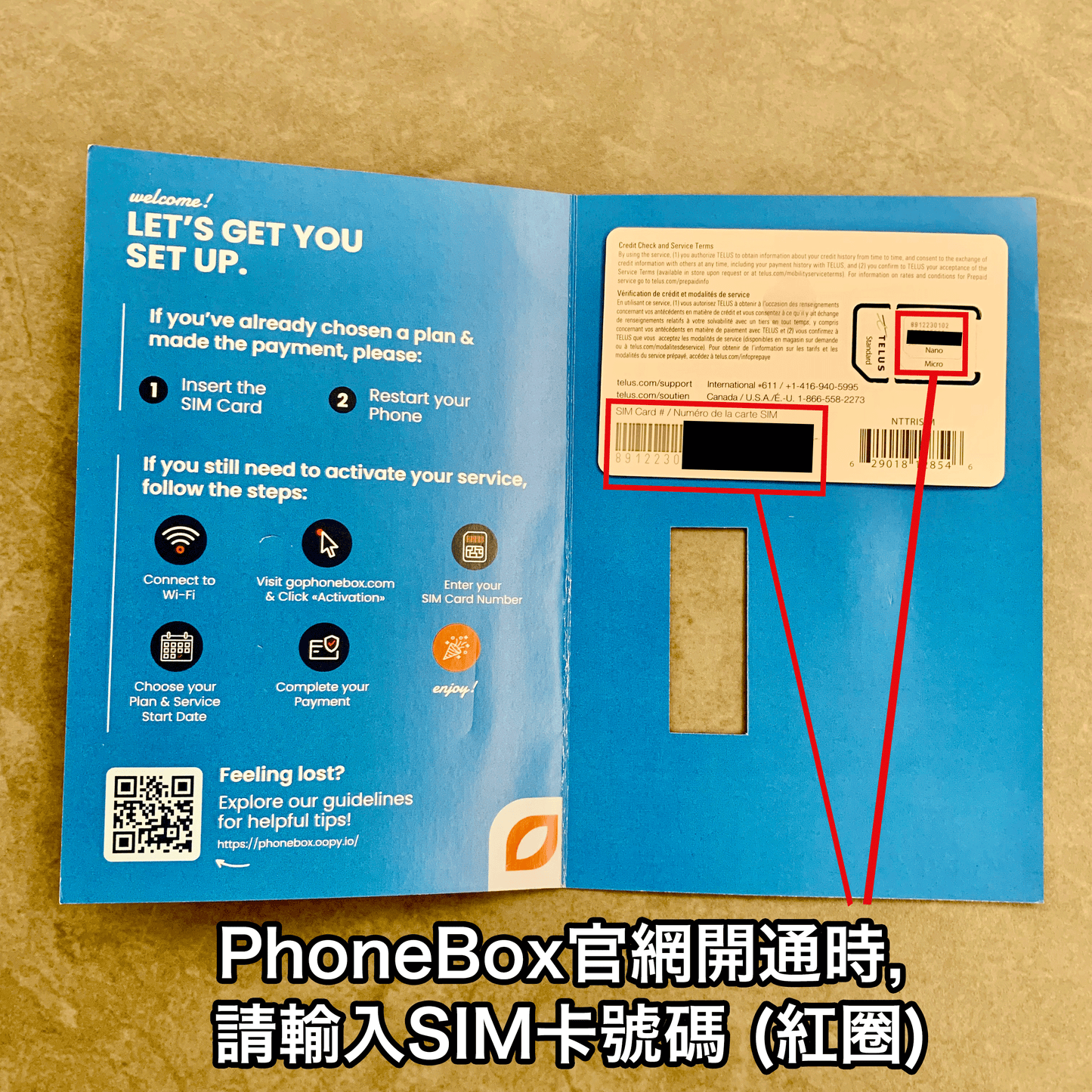 加拿大PhoneBox SIM卡 白卡預設開通加拿大號碼＋平價月費 適用旅遊/移民/留學生/工作 (Canada BlankSIM)